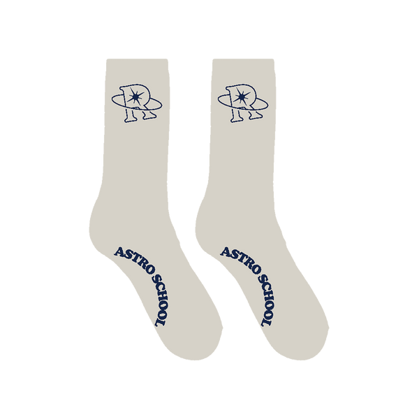 ASTRO SCHOOL SOCKS (WHITE)